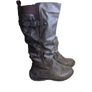 Banff Trail high cuff knee high boots grey brown size 39